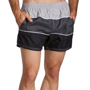 HUGO BOSS Butterflyfish Swim Boxer Men S Grey Colorblock Pockets Comfy Relax